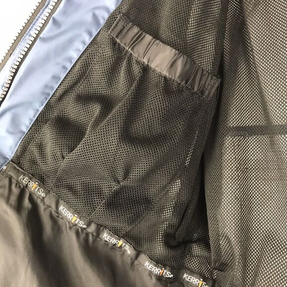 Kerrits Hooded Riding Jacket Waterproof Vents Pockets Blue Rain Coat Size Small - Picture 13 of 16